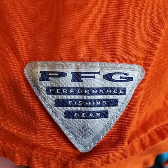 Columbia Bright Orange PFG Long Sleeve Fishing/Hunting shirt 2XLT - Picture 4 of 10